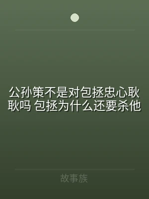 公孙策不是对包拯忠心耿耿吗 包拯为什么还