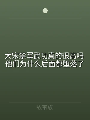 大宋禁军武功真的很高吗 他们为什么后面都
