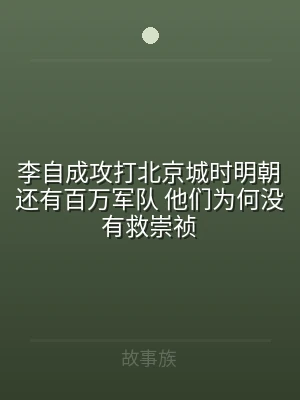 李自成攻打北京城时明朝还有百万军队 他们