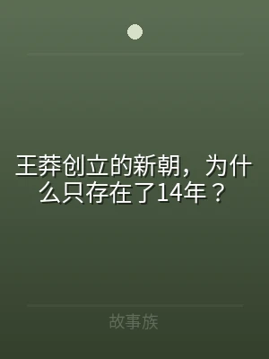 王莽创立的新朝，为什么只存在了14年？