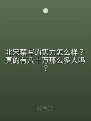 北宋禁军的实力怎么样？真的有八十万那么多