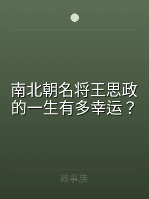 南北朝名将王思政的一生有多幸运？