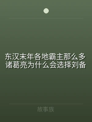 东汉末年各地霸主那么多 诸葛亮为什么会选