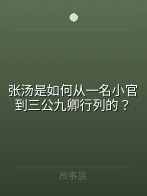 张汤是如何从一名小官到三公九卿行列的？