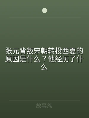 张元背叛宋朝转投西夏的原因是什么？他经历