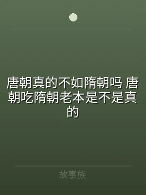 唐朝真的不如隋朝吗 唐朝吃隋朝老本是不是