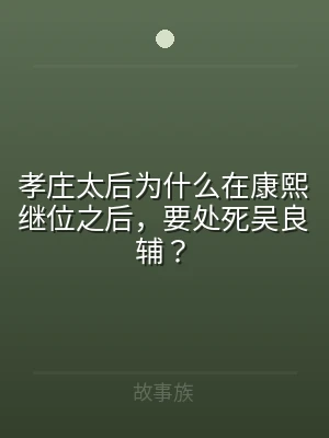 孝庄太后为什么在康熙继位之后，要处死吴良