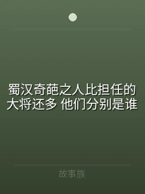蜀汉奇葩之人比担任的大将还多 他们分别是