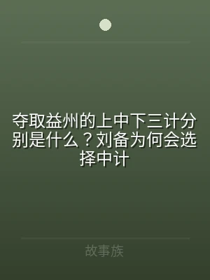 夺取益州的上中下三计分别是什么？刘备为何