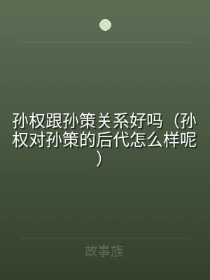 孙权跟孙策关系好吗（孙权对孙策的后代怎么