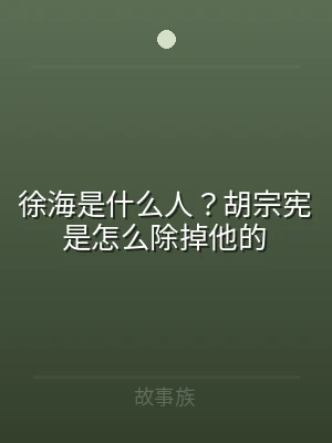 徐海是什么人？胡宗宪是怎么除掉他的