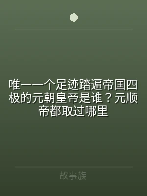 唯一一个足迹踏遍帝国四极的元朝皇帝是谁？