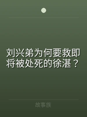 刘兴弟为何要救即将被处死的徐湛？
