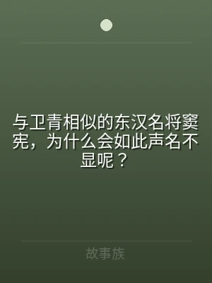 与卫青相似的东汉名将窦宪，为什么会如此声