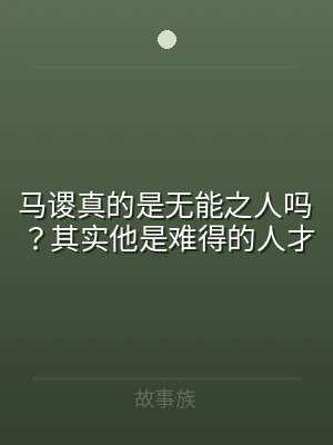 马谡真的是无能之人吗？其实他是难得的人才