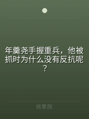 年羹尧手握重兵，他被抓时为什么没有反抗呢