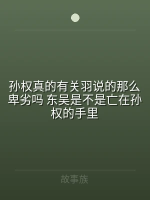 孙权真的有关羽说的那么卑劣吗 东吴是不是