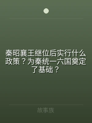 秦昭襄王继位后实行什么政策？为秦统一六国