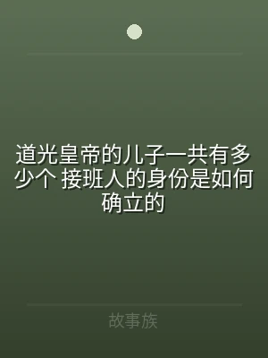 道光皇帝的儿子一共有多少个 接班人的身份