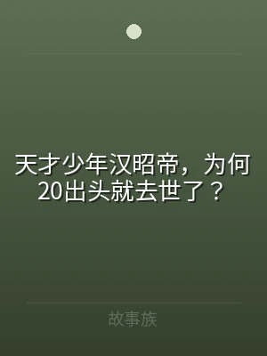 天才少年汉昭帝，为何20出头就去世了？