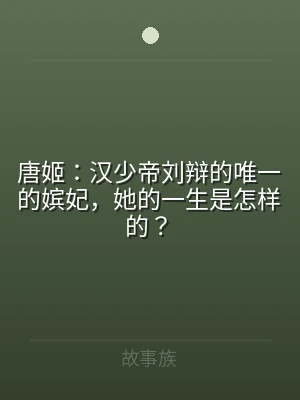 唐姬：汉少帝刘辩的唯一的嫔妃，她的一生是
