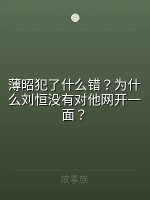 薄昭犯了什么错？为什么刘恒没有对他网开一