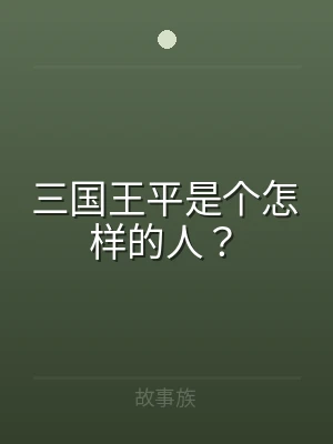 三国王平是个怎样的人？