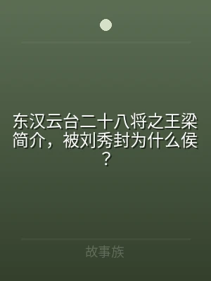 东汉云台二十八将之王梁简介，被刘秀封为什