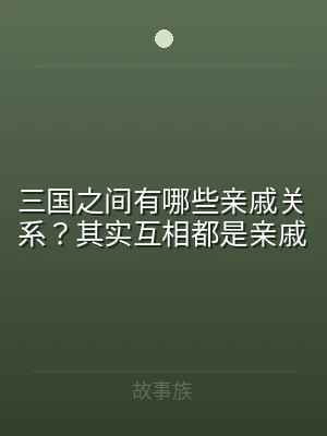 三国之间有哪些亲戚关系？其实互相都是亲戚