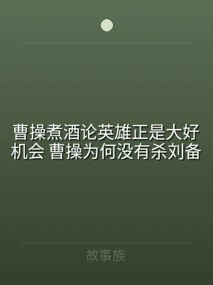 曹操煮酒论英雄正是大好机会 曹操为何没有