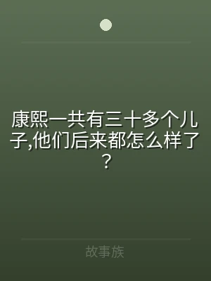 康熙一共有三十多个儿子,他们后来都怎么样