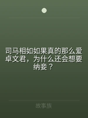 司马相如如果真的那么爱卓文君，为什么还会