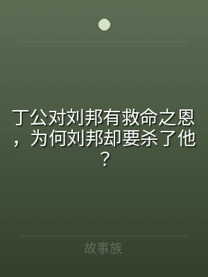 丁公对刘邦有救命之恩，为何刘邦却要杀了他