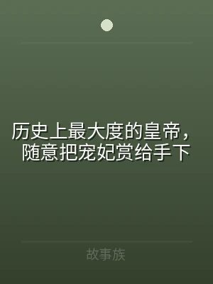 历史上最大度的皇帝，随意把宠妃赏给手下