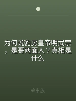 为何说豹房皇帝明武宗，是哥两面人？真相是