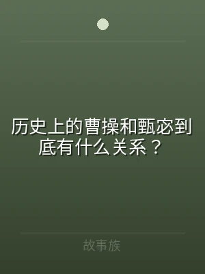 历史上的曹操和甄宓到底有什么关系？