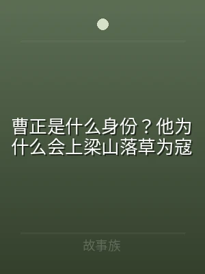 曹正是什么身份？他为什么会上梁山落草为寇