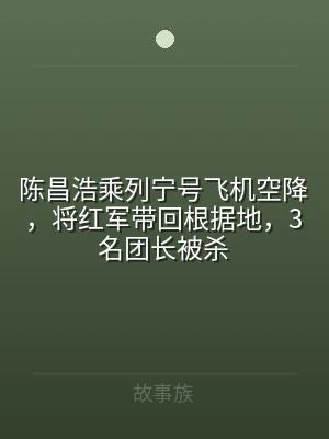 陈昌浩乘列宁号飞机空降，将红军带回根据地