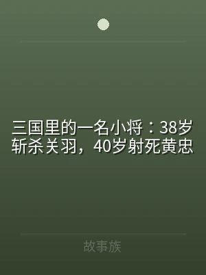 三国里的一名小将：38岁斩杀关羽，40岁
