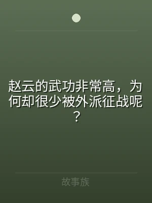 赵云的武功非常高，为何却很少被外派征战呢
