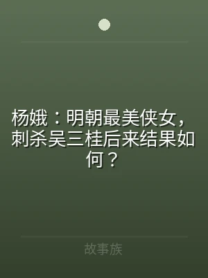 杨娥：明朝最美侠女，刺杀吴三桂后来结果如