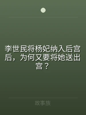 李世民将杨妃纳入后宫后，为何又要将她送出