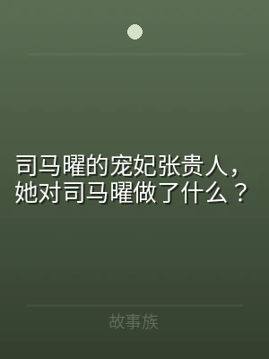 司马曜的宠妃张贵人，她对司马曜做了什么？