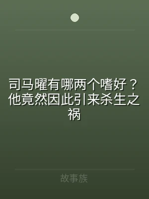 司马曜有哪两个嗜好？他竟然因此引来杀生之