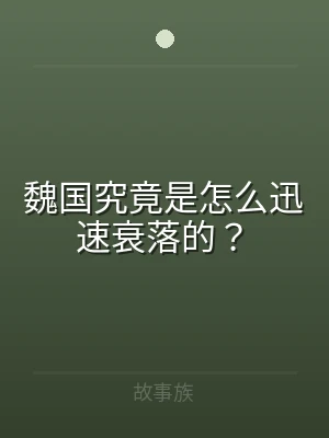 魏国究竟是怎么迅速衰落的？