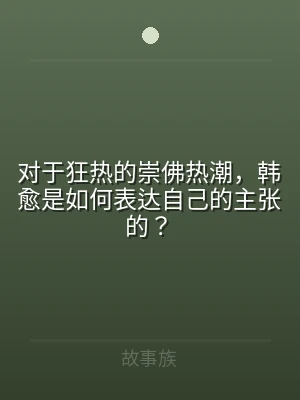 对于狂热的崇佛热潮，韩愈是如何表达自己的