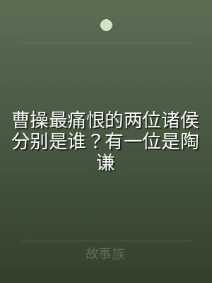 曹操最痛恨的两位诸侯分别是谁？有一位是陶