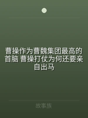 曹操作为曹魏集团最高的首脑 曹操打仗为何
