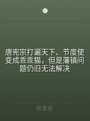 唐宪宗打遍天下、节度使变成乖乖猫，但是藩