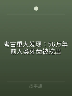 考古重大发现：56万年前人类牙齿被挖出
